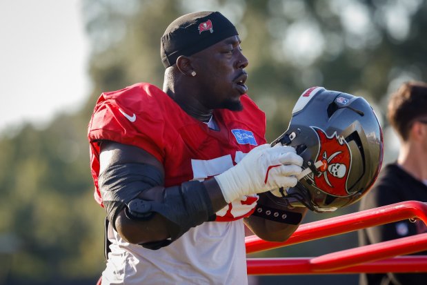 Rakeem Nunez-Roches has reinfused 2026 training camp with a lively enthusiasm since returning to the Bucs after spending the past three seasons with the Giants. (Jefferee Woo/Tampa Bay Times)