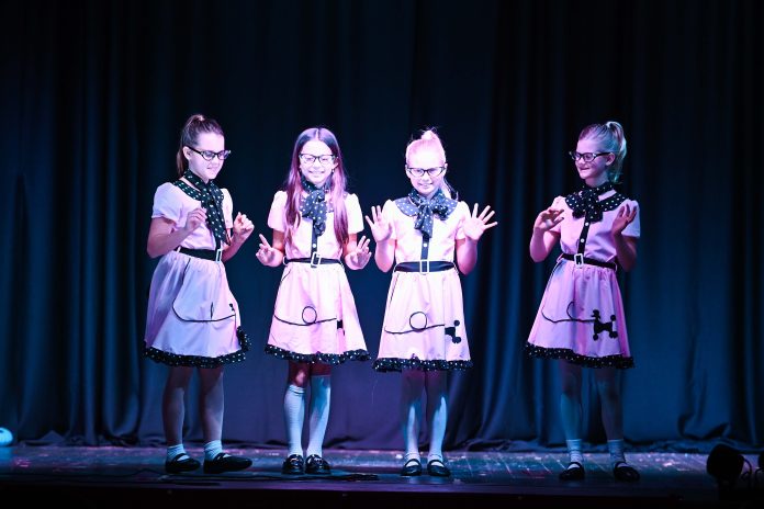 Young cast members perform during Theatre Troupe 1776's "1950s Cabaret" in 2025 at the Mandarin Community Club. Photo courtesy of Theatre Troupe 1776.