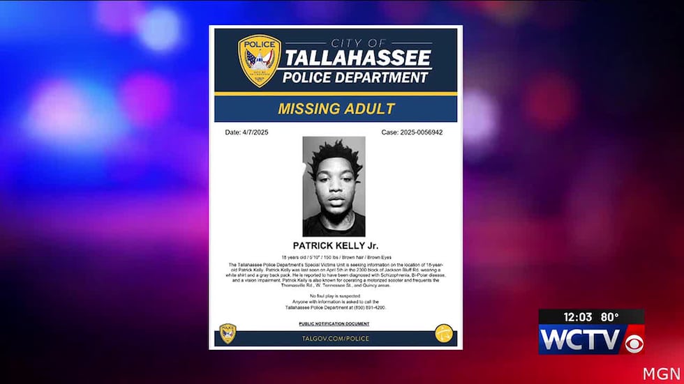 The 18-year-old was initially reported missing in Tallahassee on April 7, 2025. Tallahassee...