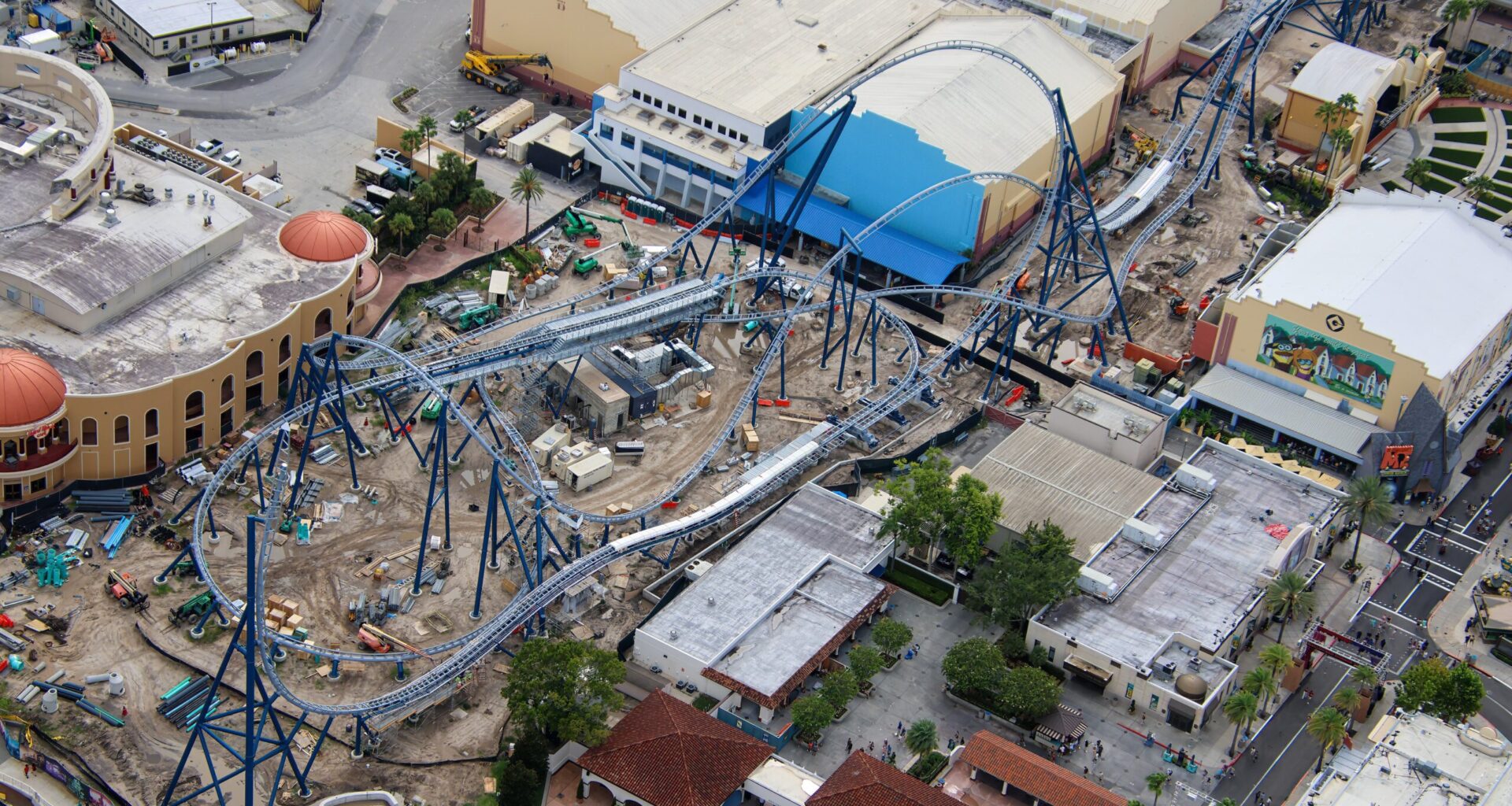 First Aerial Views of Completed Fast & Furious: Hollywood Drift Track at Universal Studios Florida