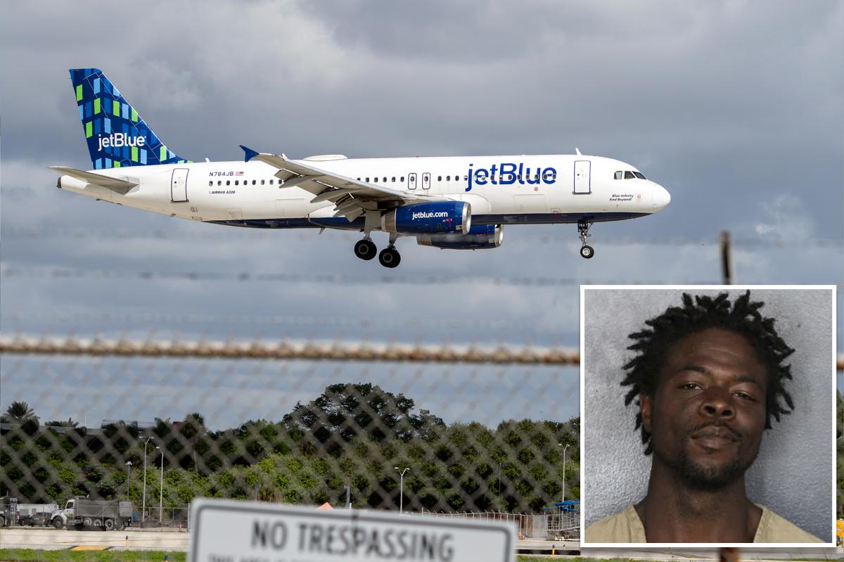 Florida man Samuel Lackey arrested after climbing fence, sneaking onto JetBlue plane and falling asleep: report