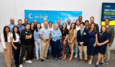 Group photo of attendees at Tampa Bay Wave