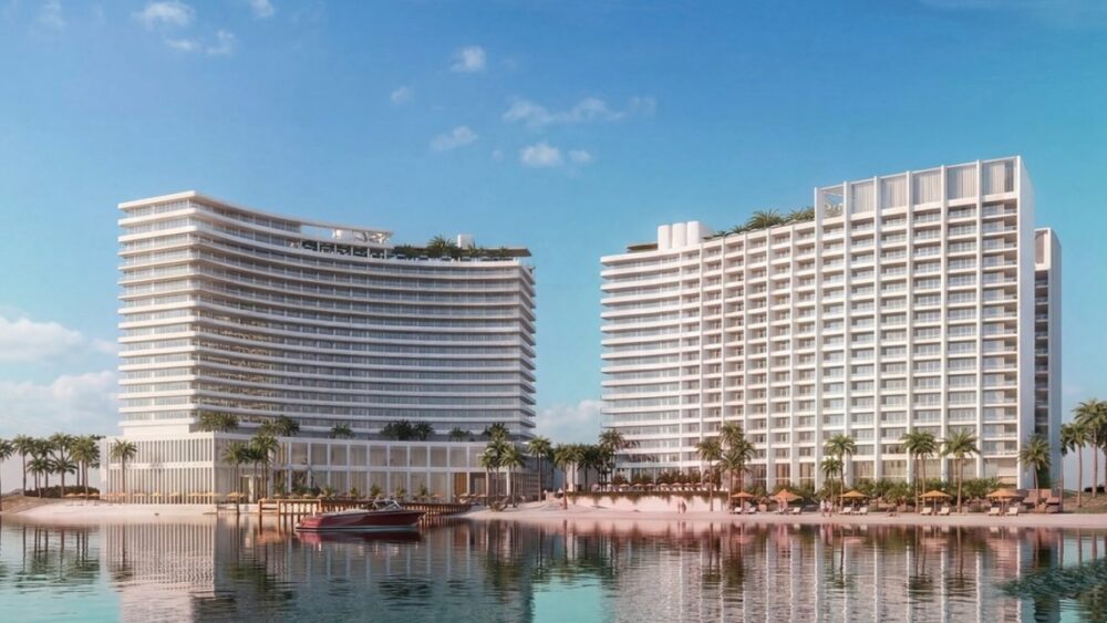 Rendering of the planned mixed-use redevelopment at the former Godfrey Hotel site on Rocky Point in Tampa.