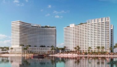 Rendering of the planned mixed-use redevelopment at the former Godfrey Hotel site on Rocky Point in Tampa.