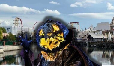 Guests enter Universal Studios Florida beneath Halloween Horror Nights signage ahead of HHN 35.