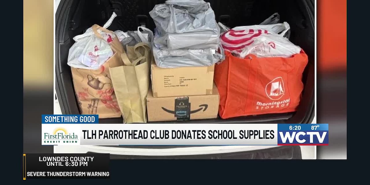 Something Good: Tallahassee ParrotHead Club donates school supplies