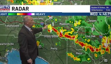 Tracking strong storms this afternoon, HOT with another round tomorrow for Tallahassee, the Big Bend and South Georgia