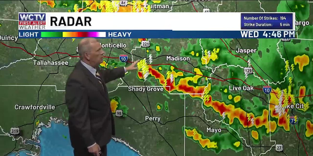 Tracking strong storms this afternoon, HOT with another round tomorrow for Tallahassee, the Big Bend and South Georgia