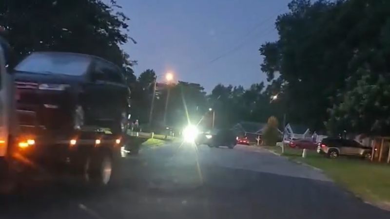 A vehicle is towed from Shamrock Drive on Monday, shortly after crime scene investigators were in the area. (Photo courtesy Baylee Washington.)