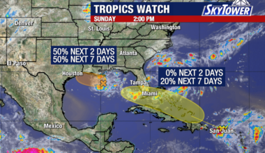 Watching 2 areas of development in Gulf, Caribbean
