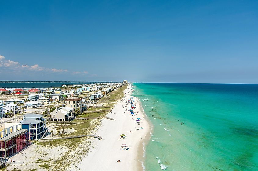 Aerial view of Navarre Beach, Florida.