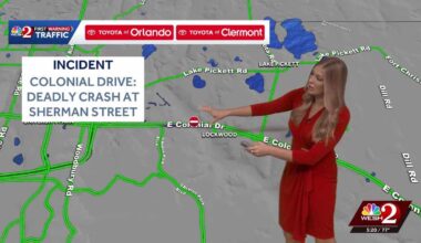 Deadly crash shuts down stretch of Colonial Drive in east Orlando
