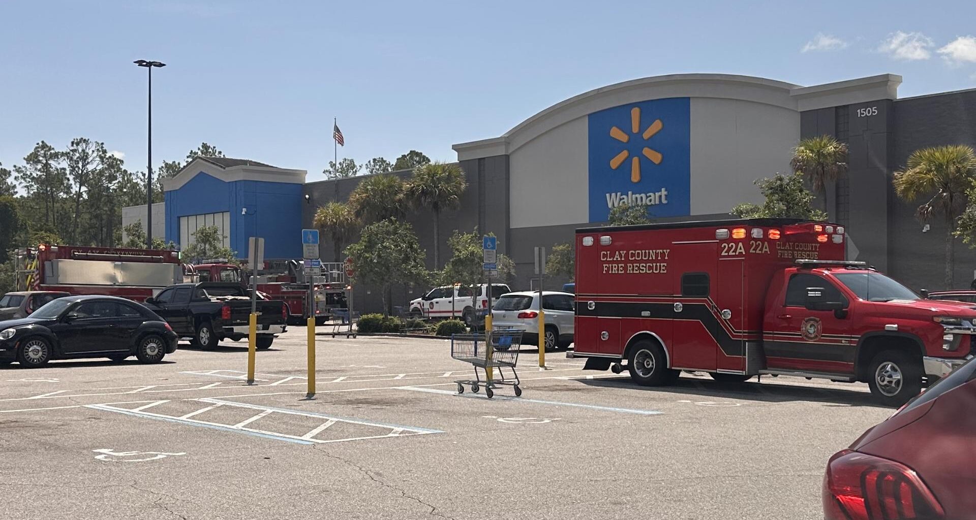 Clay County firefighters respond to fire at Fleming Island Walmart