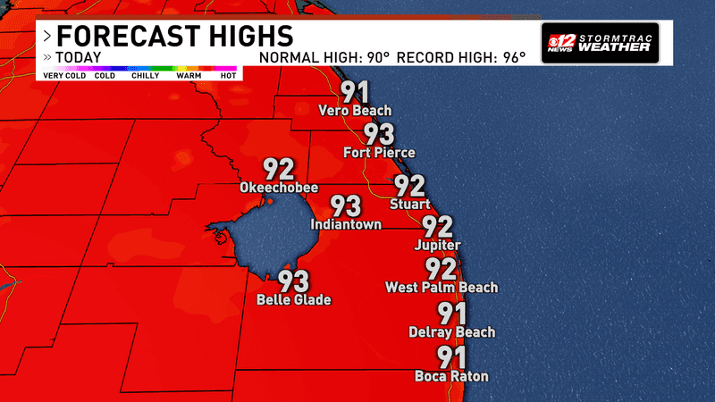 Strong storms and dangerous heat for South Florida heading into the weekend. (WPEC)