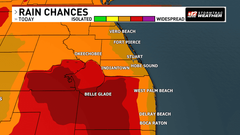 Daily thunderstorms continue as heat and humidity grip South Florida. (WPEC)