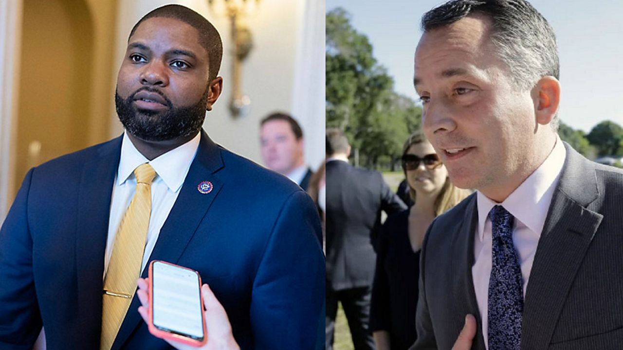 Republican U.S. Rep. Byron Donalds (left) and David Jolly (right). (AP Photos)