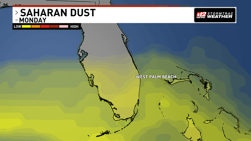 South Florida is facing another exceptionally hot day as Saharan dust and high pressure suppress most thunderstorms, allowing temperatures to approach daily records while unusually dry conditions increase the risk of fires inland. (WPEC)