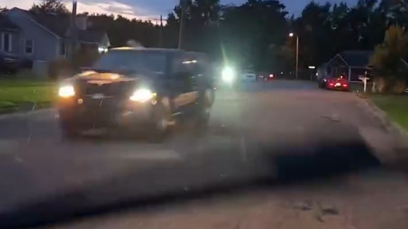 An Onslow County Sheriff's Office Crime Scene vehicle is seen leaving Shamrock Drive Monday evening. (Photo courtesy Baylee Washington.)