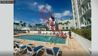 Crane collapses into Brickell apartment's pool, officials say