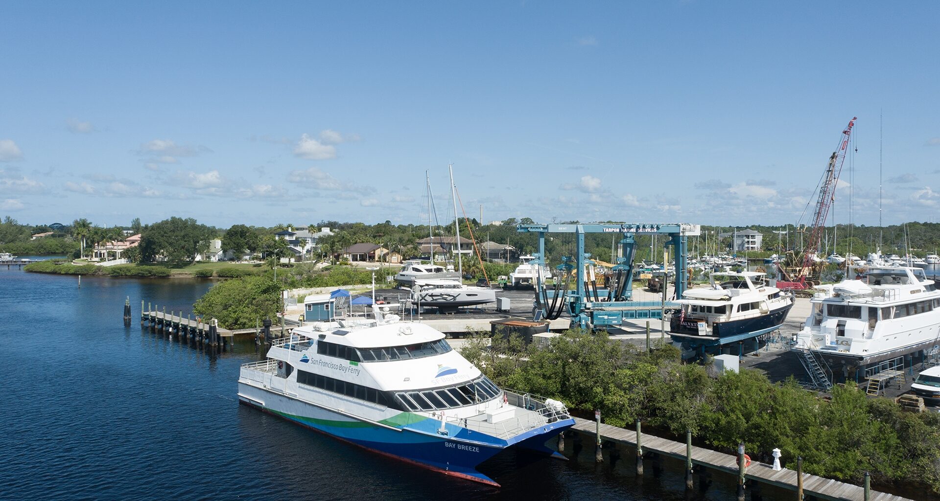 'Bay Breeze' ferry arrives in the Tampa Bay area for service to connect Tampa and downtown St. Pete