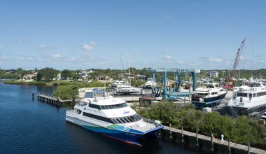 'Bay Breeze' ferry arrives in the Tampa Bay area for service to connect Tampa and downtown St. Pete