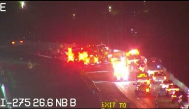 All lanes reopened after a wreck on I-275 in St. Petersburg caused major delays