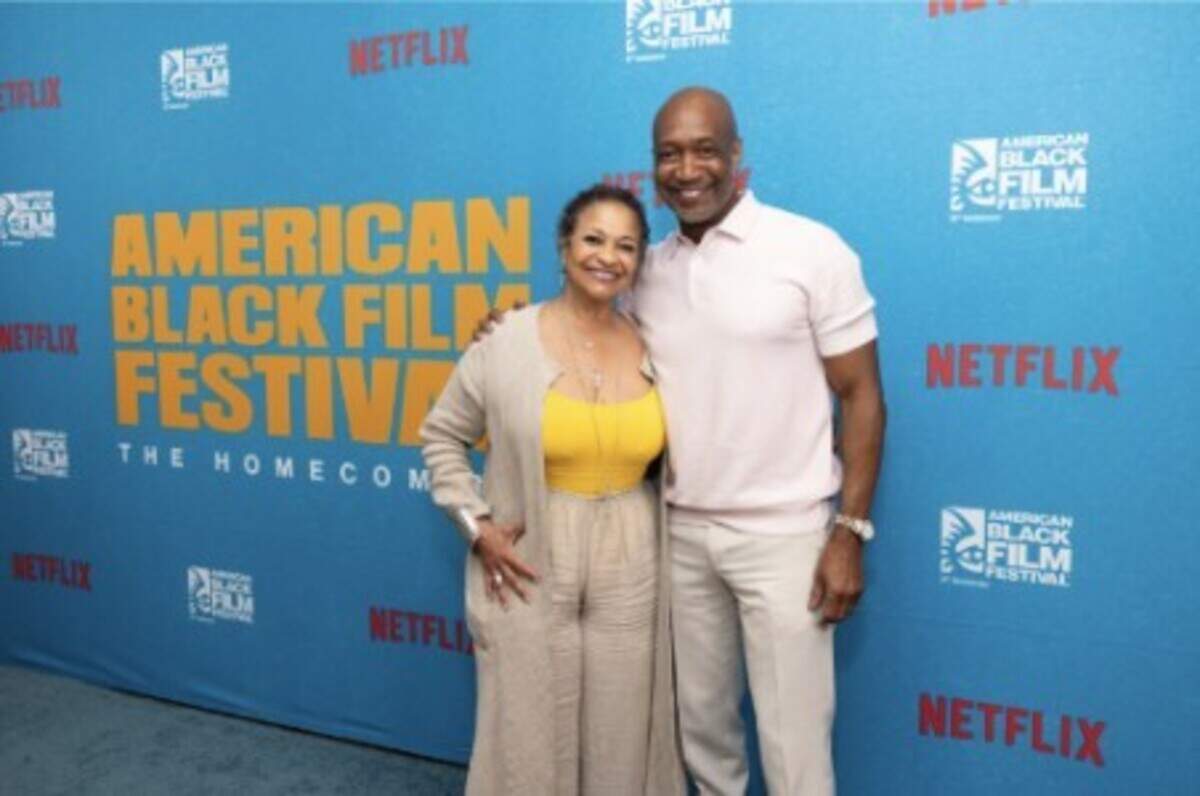 Actress, dancer and actress Debbie Allen with American Black Film Festival co-founder Jeff Friday. Allen is an executive producer of the revival of the TV series “A Different World” airing on Netflix in September.