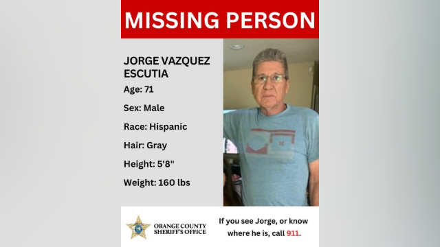 Active scene near home in Orlando where missing man was last seen