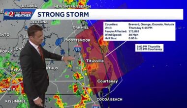 Rain, storms moving into Central Florida on Thursday evening
