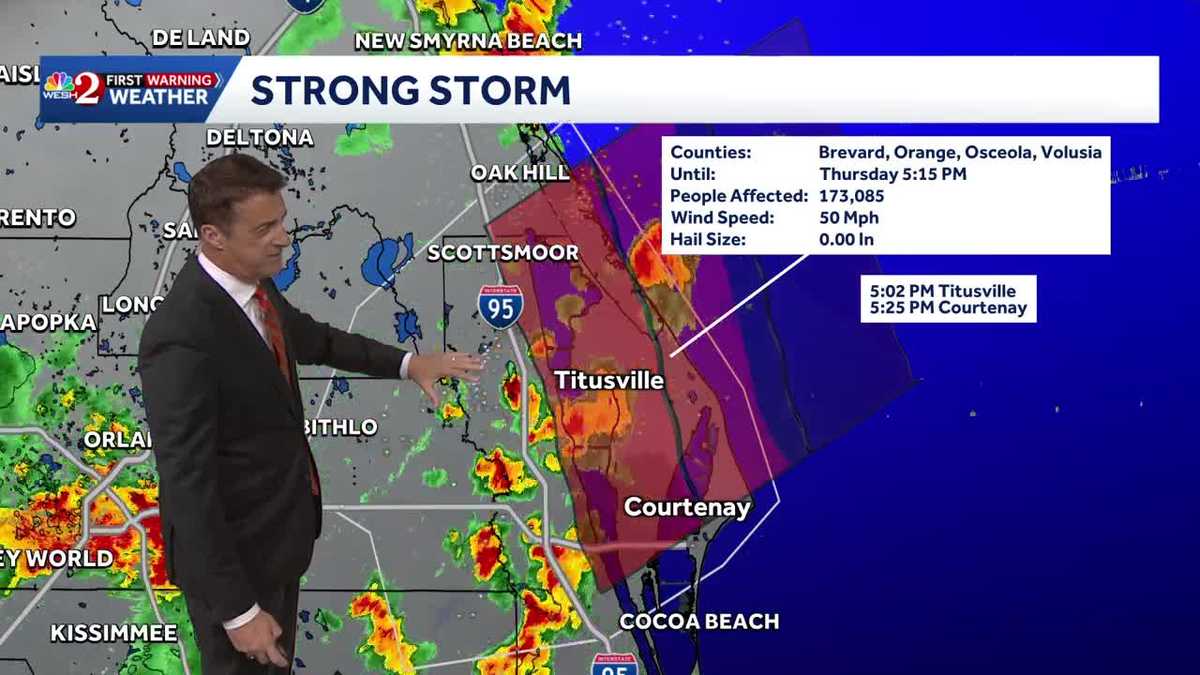 Rain, storms moving into Central Florida on Thursday evening