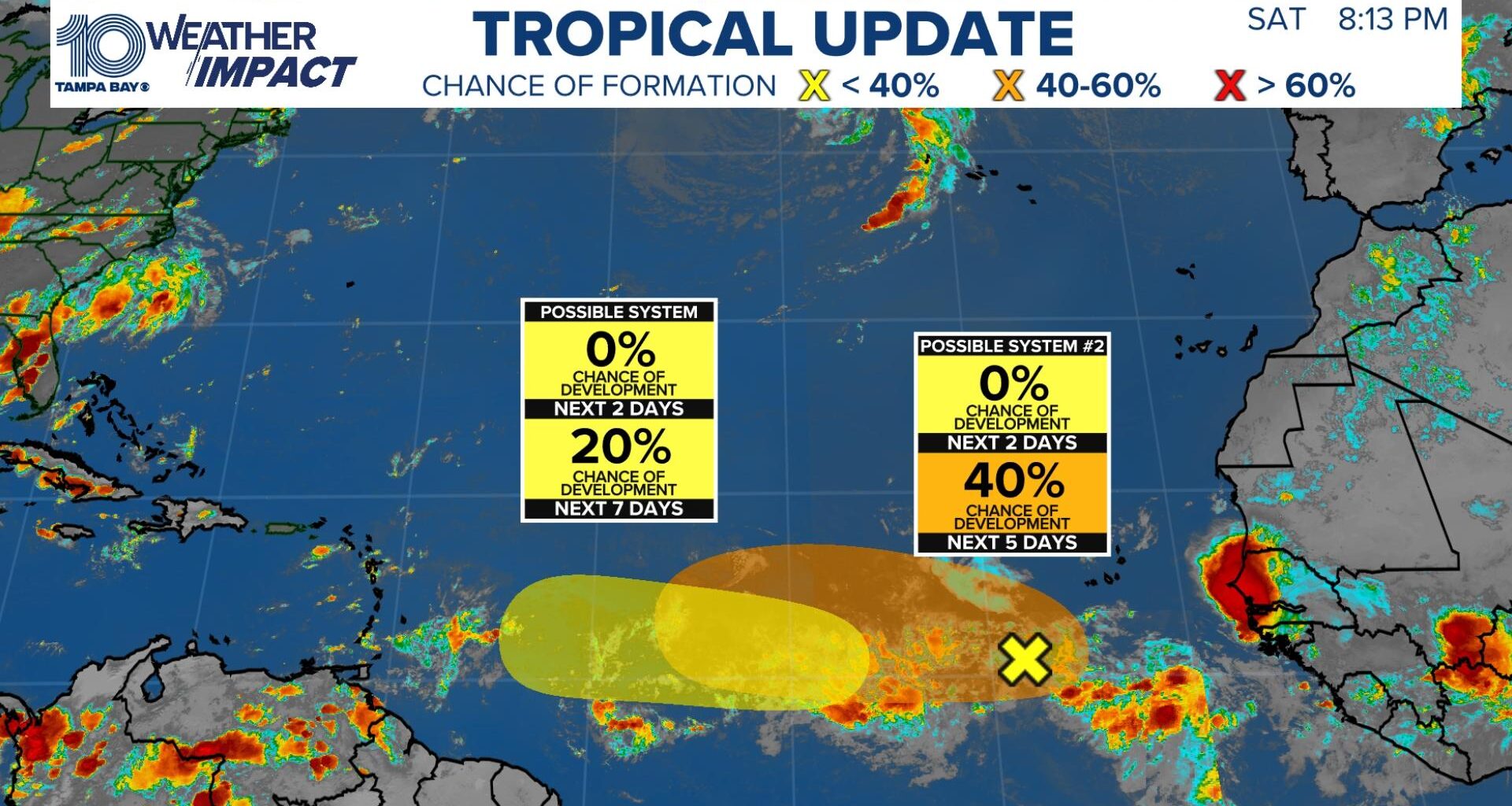 Tracking the Tropics: NHC monitoring 2 areas in the Atlantic for possible development