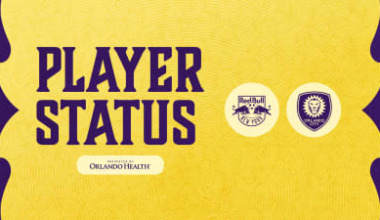 Player status report, presented by Orlando Health: Orlando City SC at Red Bull New York