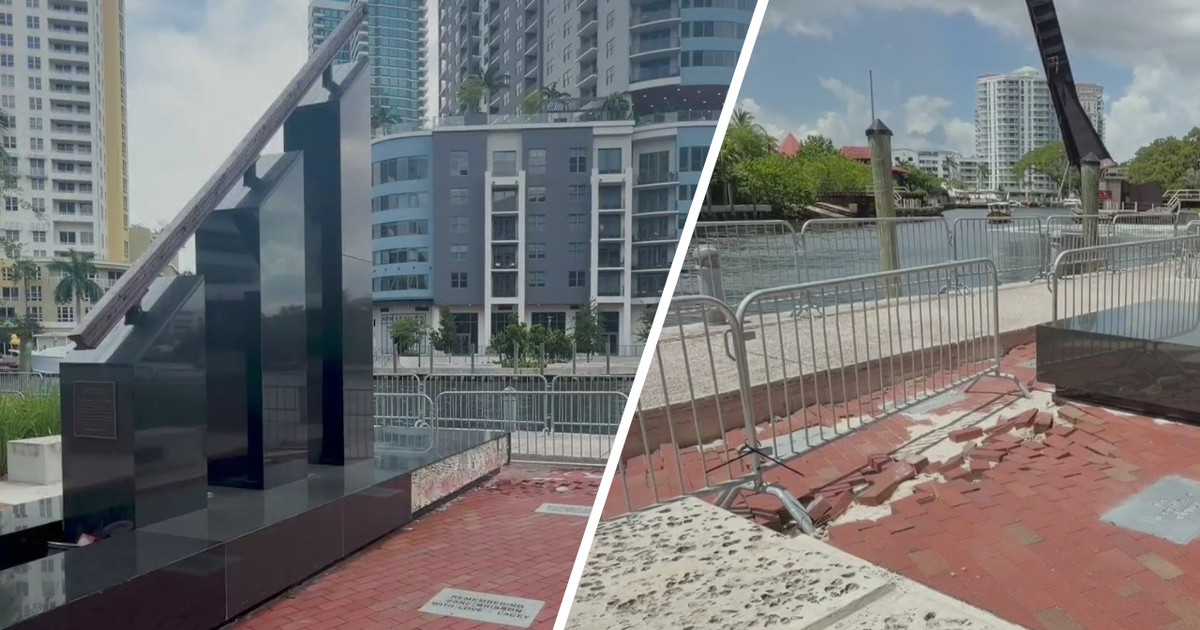 Fort Lauderdale removed part of its 9/11 memorial base to protect it from seawall damage, weeks before 25th anniversary