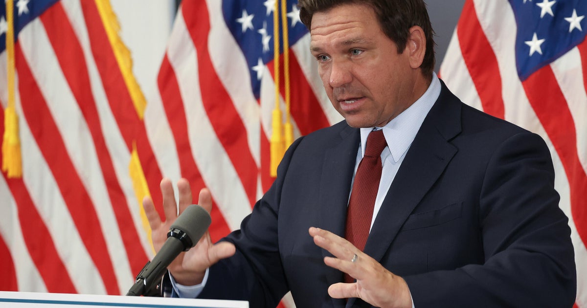 Florida Gov. Ron DeSantis, state emergency management officials speak in Miami