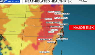 Showers, thunderstorms possible across South Florida this weekend, but it won't be as hot