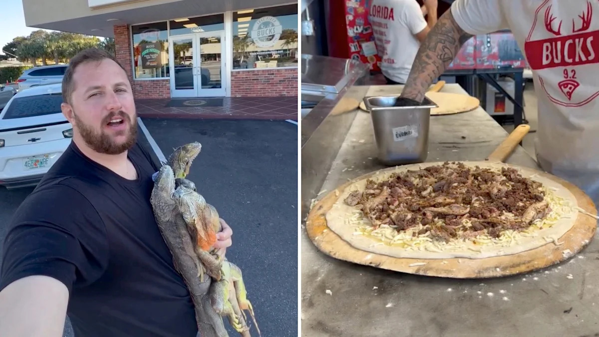Florida restaurant pauses viral iguana pizza after backlash, health department visit