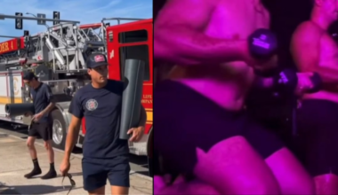 Jacksonville firefighters used ladder truck for Pilates trip