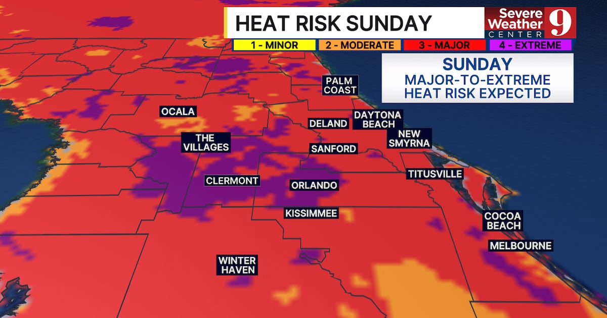 Heat advisory continues with heat index up to 109