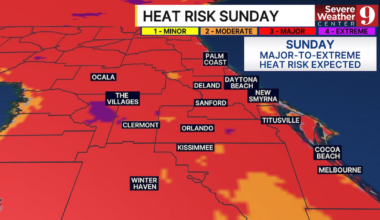 Heat advisory issued for Sunday in central Florida