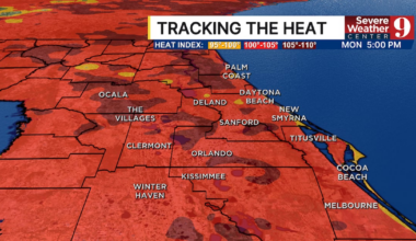 Central Florida Heat Wave: Heat index near 110 degrees