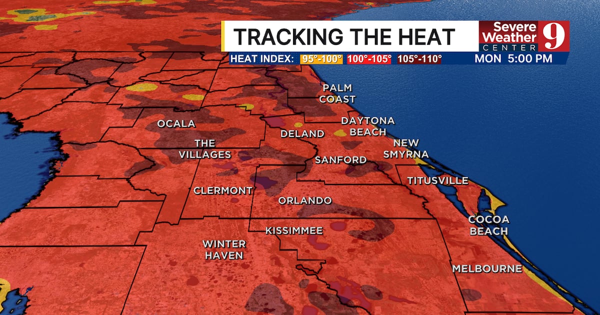 Central Florida Heat Wave: Heat index near 110 degrees