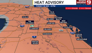Central Florida Heat Advisory: Feels Like 110 on Wednesday