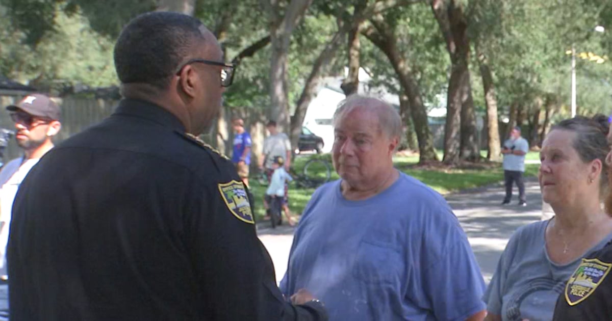 Jacksonville Sheriff TK Waters leads crime prevention walk in Neptune Beach