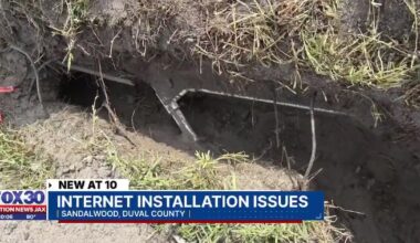 Local internet company responds to damage left behind in subdivision after completing work