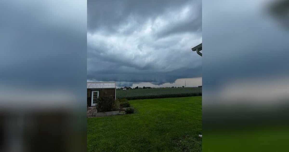 Funnel clouds seen in Champaign, Miami, Logan counties from tornado-warned storms