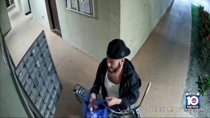 Surveillance video captures mail thief at west Miami-Dade condo complex