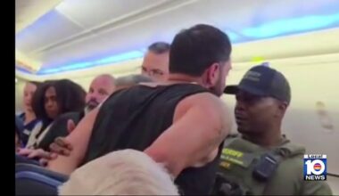 Video shows arrest of unruly passenger on flight to Fort Lauderdale