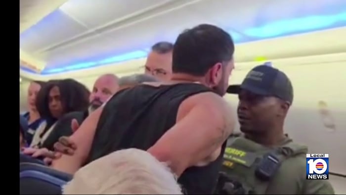 Video shows arrest of unruly passenger on flight to Fort Lauderdale