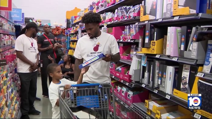Miami Heat host students for annual back-to-school shopping spree