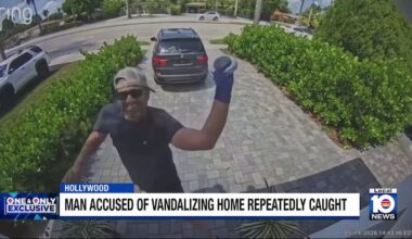 Man arrested after repeatedly vandalizing same Hollywood home, police say